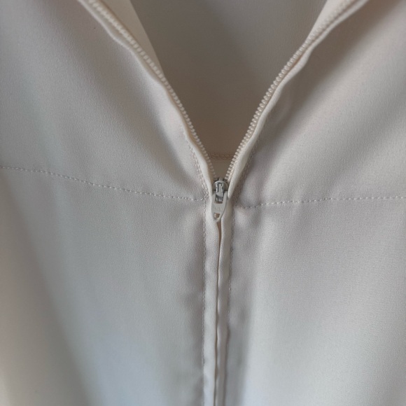 Vintage 90s Ivory Minimalist Slip Dress Maxi Bridal XS S Handmade - Picture 6 of 13